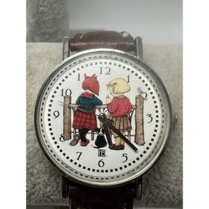 Mary Englebreit Ladies Watch New Battery 32MM 7.5" Leather Band‎ P43